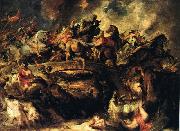 RUBENS, Pieter Pauwel Battle of the Amazons Sweden oil painting reproduction